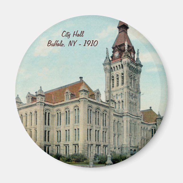 Original City Hall i Buffalo Magnet (Framsidan)