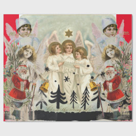 Original Collage jul Angel Wrapping Papprare Presentpapper