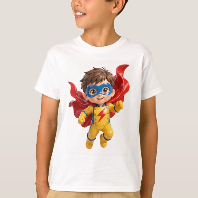 Original Cute Boy Lightning Hero 3D T Shirt (Framsida)