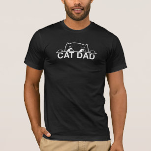 Original Cute Simple Design Black Peeking Cat Papp T Shirt