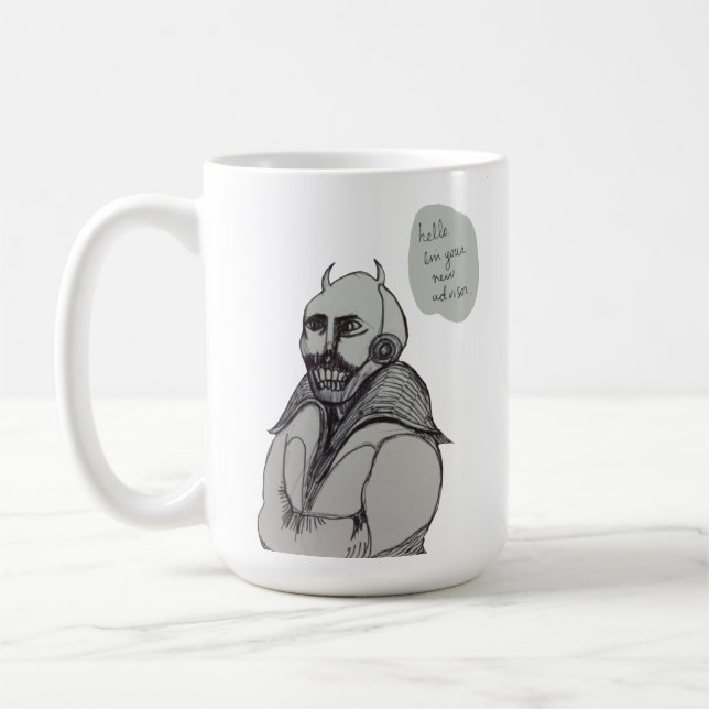 Original- demonmonsterrådgivare kaffemugg (Vänster)