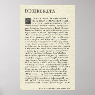 Original Desiderata Poster av Max Ehrmann