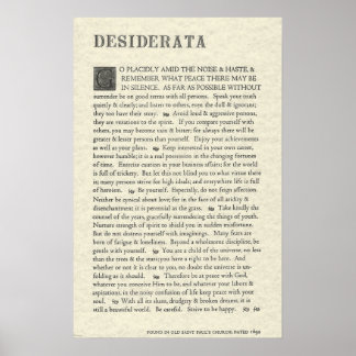 Original Desiderata Poster av Max Ehrmann