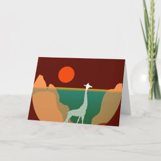 Original- design för giraff helgkort