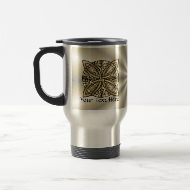 Original- design för guld- Celtic fnurra Resemugg (Vänster)
