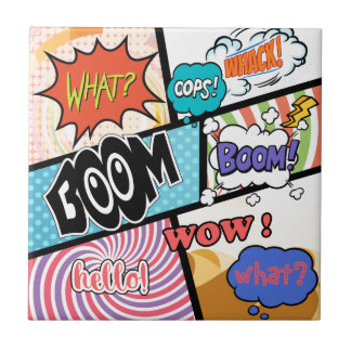 Original- design för tecknader kakelplatta