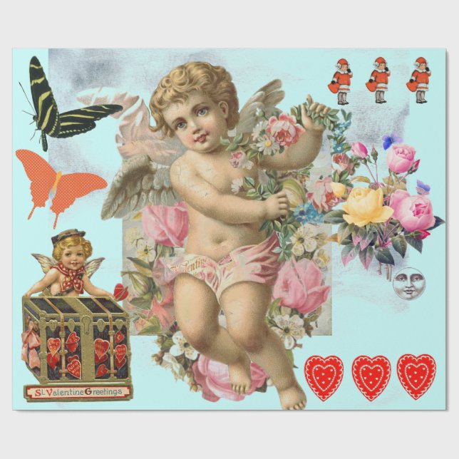 ORIGINAL DESIGNER Valentine Day Wrapping Papper Presentpapper (Platt)
