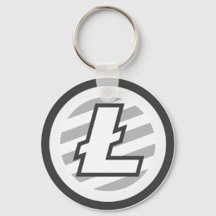 Original- det Crypto Litecoin logotypsymbolet Nyckelring