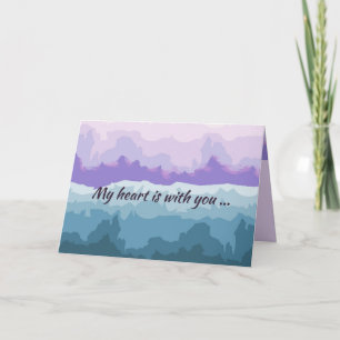 Original Digital Art on Sympathy Card Kort