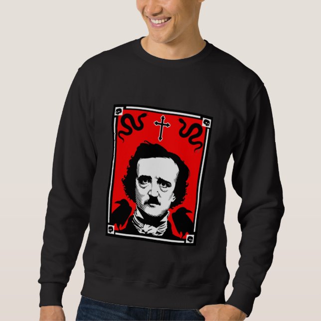 Original Edgar Allan Poe Lång Ärmad Tröja (Framsida)