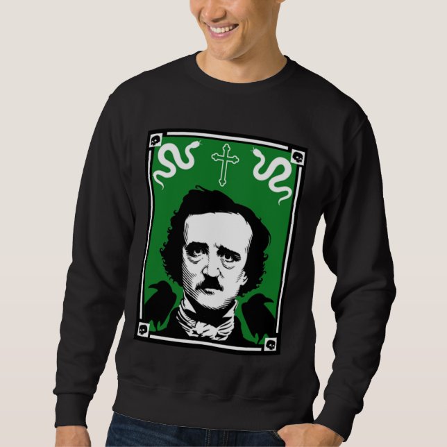 Original Edgar Allan Poe Lång Ärmad Tröja (Framsida)