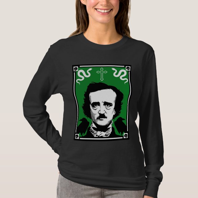 Original Edgar Allan Poe Sweatshirt T Shirt (Framsida)