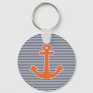 Original Embroidery Anchor kapten Nautical Nyckelring