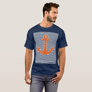 Original Embroidery Anchor kapten Nautical Tee
