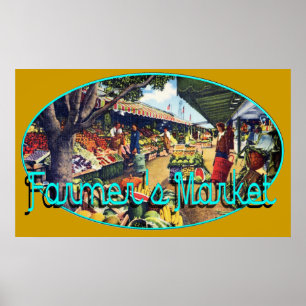 Original Farmer's Market, Hollywood, Kalifornien Poster