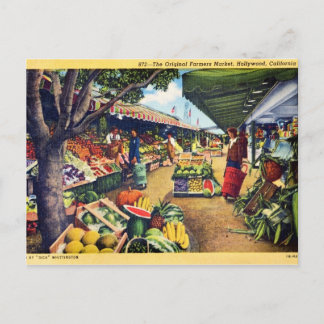 Original Farmer's Market, Hollywood, Kalifornien Vykort