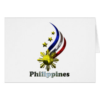 Original- filippinsk logotyp. Mabuhay Pilipinas! Hälsningskort