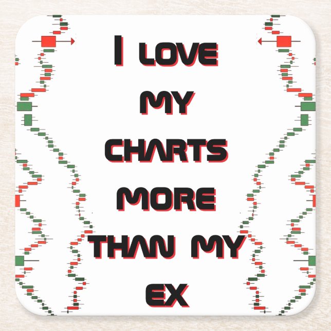 Original Financial Table Mats coaster trader Underlägg Papper Kvadrat (Framsidan)