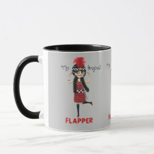 Original Flapper Girl Roaring 1920-talets cute Mugg