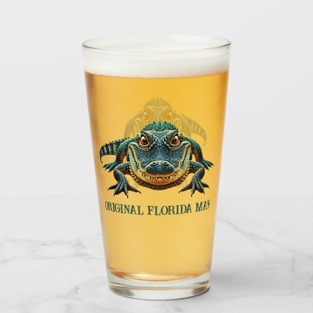 Original Florida Man med Alligator Glaskopp (Framsida fylld)