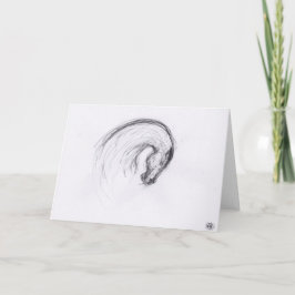 Original- för hästår för teckning 2 kort för