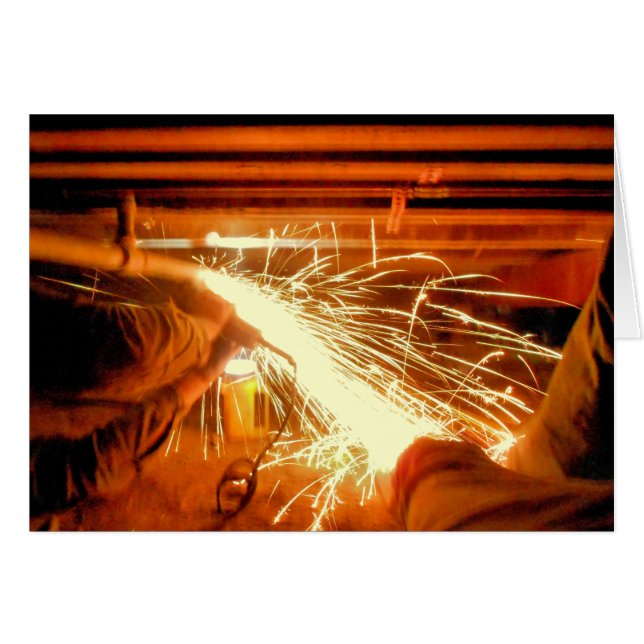 Original för rörläggningssparkar hälsningskort (Framsidan Horizontal)