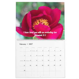 Original fotografering av blommor & bibelvers anpa kalender