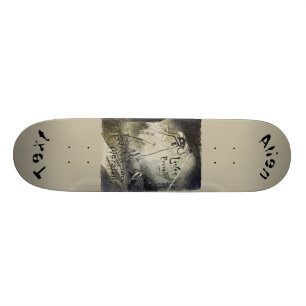 Original- främmande invasion för vintage 8 1/8" mini skateboard bräda 18,5 cm