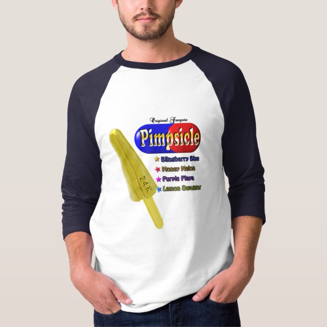 Original- Gangsta fast guld Pimpsicle! Stora Tröja (Framsida)