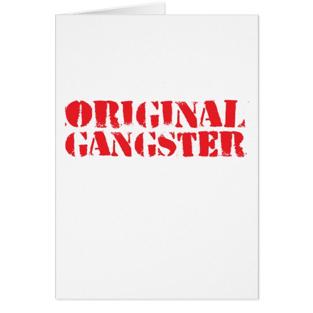 Original- gangster hälsningskort (Framsidan)