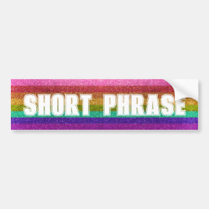 Original Gay pride Flagga Glitter Anpassningsbar P Bildekal