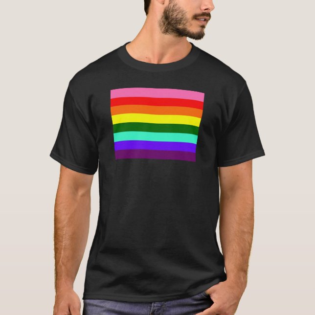 Original- gay prideflagga tee shirt (Framsida)