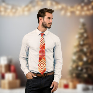 Original Geometric Abstrakt Mönster Tie Slips