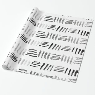 Original- geometriskt mönster för modern svart presentpapper
