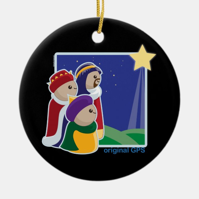 Original GPS Julgransprydnad Keramik (Framsidan)