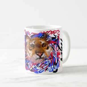 Original graffiti stil Tiger China Year Zodiac Kaffemugg