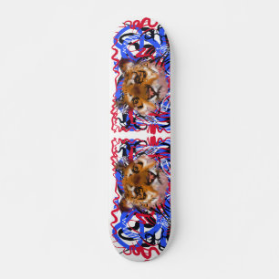 Original graffiti stil Tiger China Year Zodiac Mini Skateboard Bräda 18,5 Cm