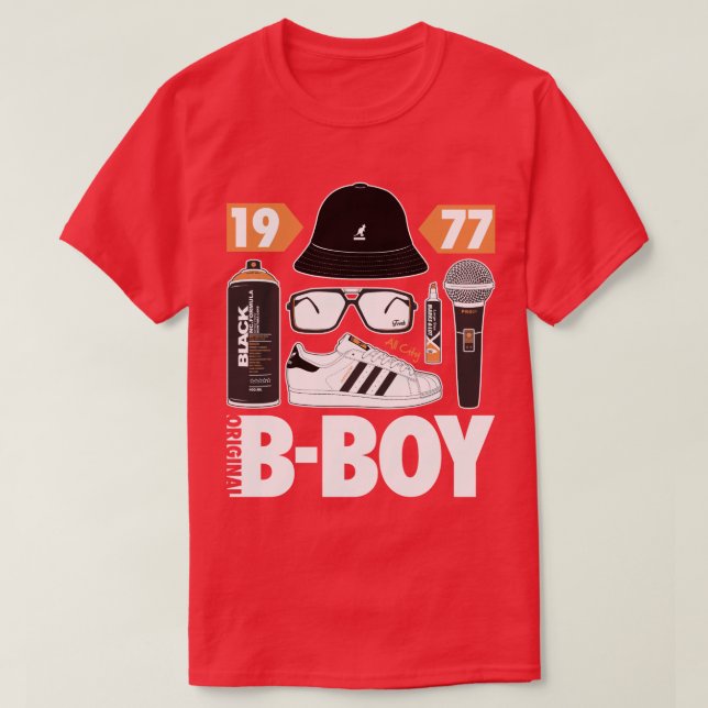 Original- grafitti för B-Pojke MC DJ hip hop som Tee (Design framsida)