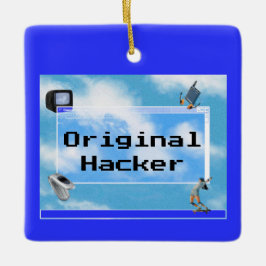 Original Hacker Anpassningsbar Text Windows 95 Tem Julgransprydnad Keramik