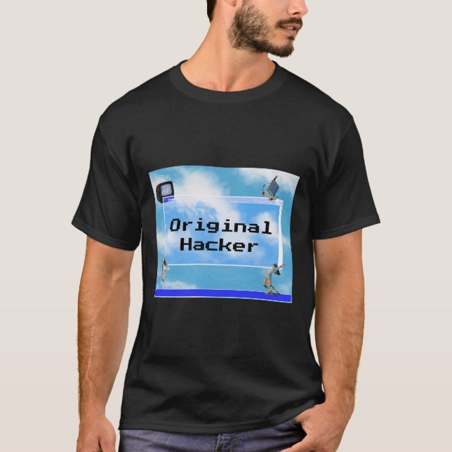 Original Hacker Anpassningsbar Text Windows 95 Tem T Shirt (Framsida)