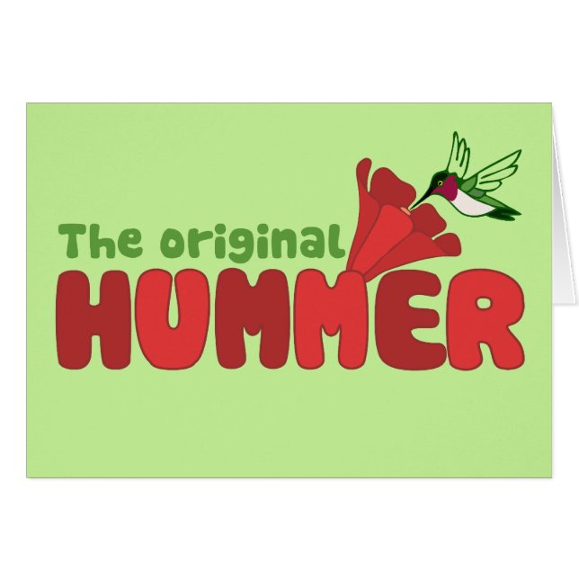 Original- Hummer Hälsningskort (Framsidan Horizontal)