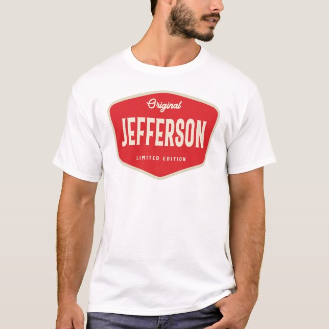 Original Jefferson Funny Namn Jefferson T Shirt (Framsida)