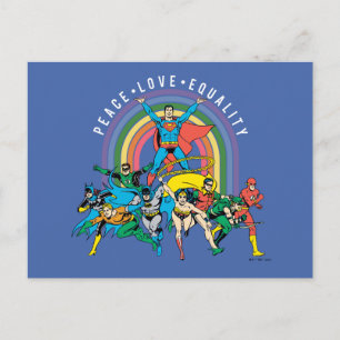 Original Justice League - Fred, Kärlek, Jämlikhet Vykort