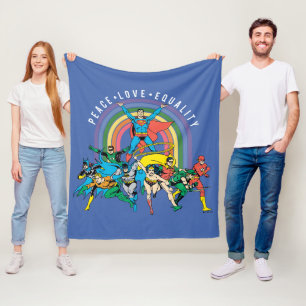 Original Justice League - Peace, Kärlek, Equality Fleecefilt