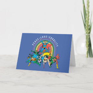 Original Justice League - Peace, Kärlek, Equality Kort