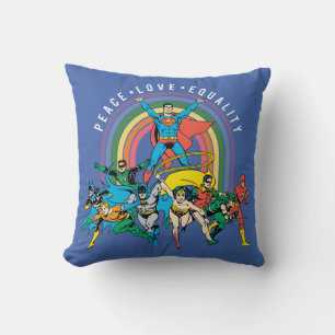 Original Justice League - Peace, Kärlek, Equality Kudde
