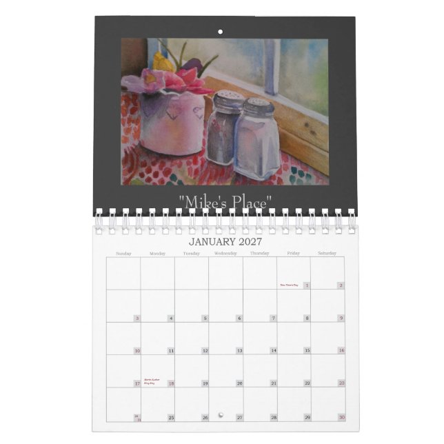 Original- konst av Shelley Lampman Kalender (Jan 2027)