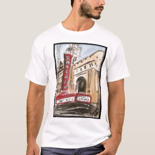 Original- konst för Chicago teaterT-tröja vid T-shirt