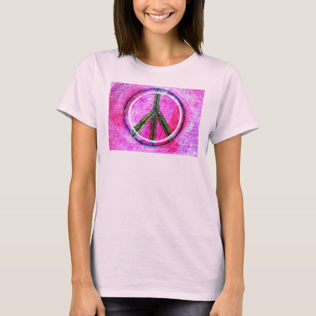 … original- konst för fred… vid healingcolors… tee (Framsida)