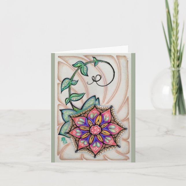 Original- konst noterar kortet, inklusive kort (Framsida)